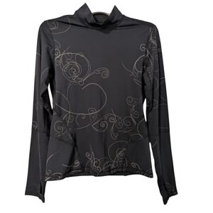 Avia Black Swirl Women's Long Sleeve Top